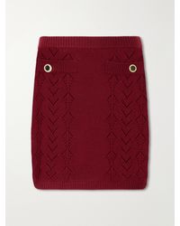 Alessandra Rich - Virgin Wool Mini Skirt - Lyst