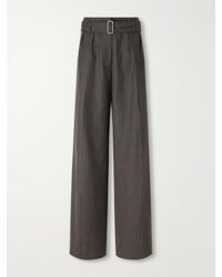 Our Legacy - Soar Belted Cotton And Wool-Blend Wide-Leg Pants - Lyst