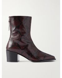 Aeyde - Amina Sneak-Effect Leather Ankle Boots - Lyst
