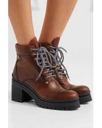 miu miu lace up ankle boots