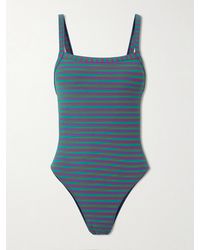 Lido - Trentanove Striped Ribbed Swimsuit - Lyst