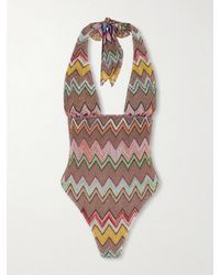 Missoni - Striped Metallic One-Piece Swimsuit - Lyst