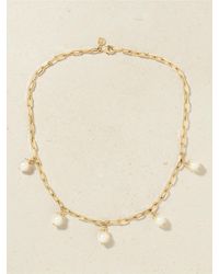 Sydney Evan - 14-Karat, Pearl And Diamond Necklace - Lyst