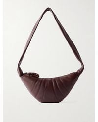 Lemaire - Croissant Kleine Schultertasche Aus Strukturiertem Leder - Lyst