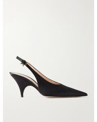 Gianvito Rossi - Sofia 70 Crepe-Satin Slingback Pumps - Lyst