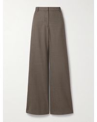 Nili Lotan - Effy Hose Mit Weitem Bein Aus Woll-Twill - Lyst