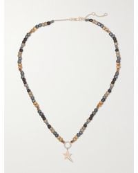 Diane Kordas - Kette Mit Zierperlen, Diamanten Und Details Aus 14 Karat Roségold - Lyst