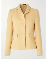 Gucci - Blazer Aus Grain De Poudre Aus Wolle Mit Stickerei - Lyst
