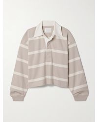 Citizens of Humanity - Aris Twill-Trimmed Striped Cotton-Jersey Polo Shirt - Lyst