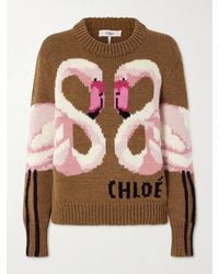 Chloé - Intarsia Wool Sweater - Lyst
