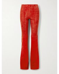 Stouls - Gégé Suede Flared Pants - Lyst