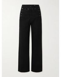 Bode - Button-Embellished High-Rise Straight-Leg Jeans - Lyst