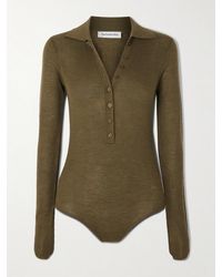 Frankie Shop - Solana Body Aus Einer Gerippten Mischung Aus Wolle, Seide Und Kaschmir - Lyst