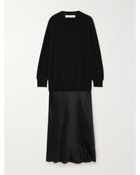 Christopher Esber - Monument Cashmere And Silk-Satin Maxi Dress - Lyst