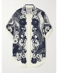 ALÉMAIS - Mickey Hemd Aus Leinengaze Mit Blumenprint - Lyst