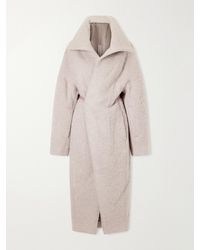 Rick Owens - Dracucollar Belted Alpaca And Virgin Wool-Blend Coat - Lyst