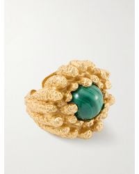 Paola Sighinolfi - Lia 18-Karat-Plated Pewter And Resin Ring - Lyst