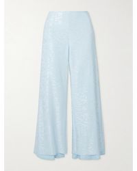 Jil Sander - Cropped Floral-Jacquard Flared Pants - Lyst