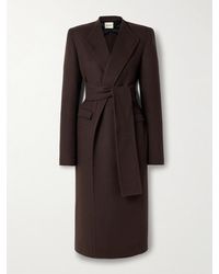 KHAITE - Jelson Belted Wool-Felt Coat - Lyst