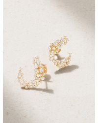 ANANYA - Scatter Huggies Creolen Aus 18 Karat Mit Diamanten - Lyst