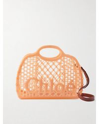 Chloé - Sac Porté Épaule En Caoutchouc À Finitions En Cuir Et À Clous Cage - Lyst