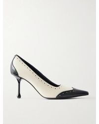 Jimmy Choo - Ixia 80 Two-Tone Leather Pumps - Lyst