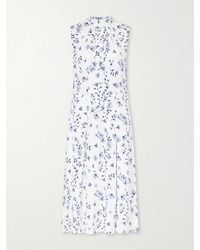 Emilia Wickstead - Joelle Floral-Print Silk Midi Dress - Lyst
