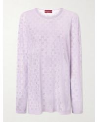 Gucci - Crystal-Embellished Knitted Silk Sweater - Lyst