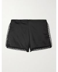 Dries Van Noten - Shorts Aus Satin Aus Einer Seidenmischung Mit Spitzenbesätzen - Lyst