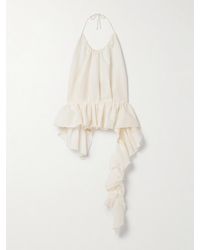 LIBEROWE - Tamara Crepe Peplum Halterneck Top - Lyst