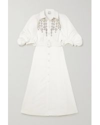 Huishan Zhang Mercer Dress White Faille