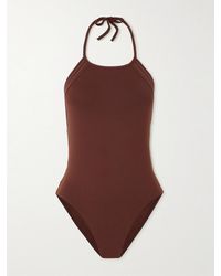 Eres - Evening Numero Metallic Striped Halterneck Swimsuit - Lyst