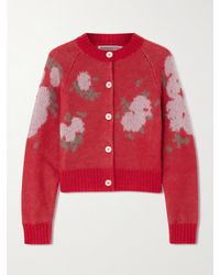 BERNADETTE - Amelia Cardigan Aus Jacquard-Strick Aus Einer Mohairmischung Mit Blumenmuster - Lyst