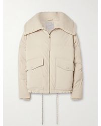 Varley - Roseville Faux Shearling-Trimmed Faux Nubuck Down Jacket - Lyst
