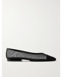 Loro Piana - Primula Leather-Trimmed Mesh Point-Toe Flats - Lyst