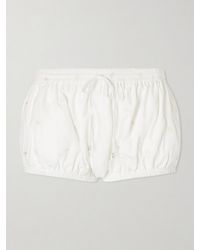 The Attico - Embroidered Cotton-Blend Shorts - Lyst