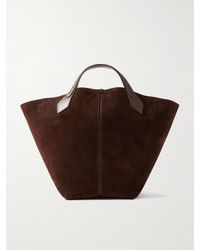 Proenza Schouler - Large Chelsea Tote Aus Veloursleder Mit Lederbesätzen - Lyst