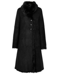 JOSEPH Luke Shearling Coat - Black