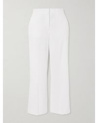 Theory - Terena Cropped Linen-Blend Wide-Leg Pants - Lyst