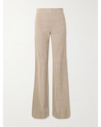 Stouls - Gégé Suede Flared Pants - Lyst