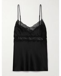 Nili Lotan - Felicie Lace-Trimmed Silk-Charmeuse Camisole - Lyst