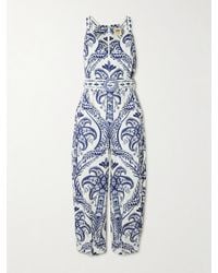 FARM Rio - Combi-Pantalon En Lin Et Lenzing Ecovero Mélangés Imprimés À Ceinture - Lyst