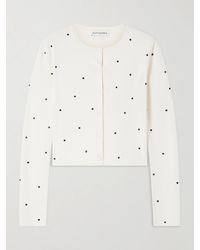 Altuzarra - Dorrie Cropped Crystal-Embellished Knitted Cardigan - Lyst