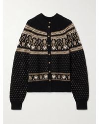 KHAITE - Marc Fair Isle Cashmere Cardigan - Lyst