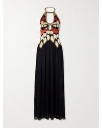 Isabel Marant - Alicia Embellished Cutout Embroidered Silk Halterneck Gown - Lyst