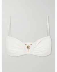 Christopher Esber - Ruched Orbit Embellished Bikini Top - Lyst
