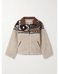 Sea - Linea Fair Isle Merino Wool And Fleece Jacket - Lyst