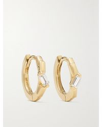 Suzanne Kalan - 18-Karat Diamond Hoop Earrings - Lyst