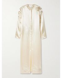 The Row - Iside Satin Midi Dress - Lyst