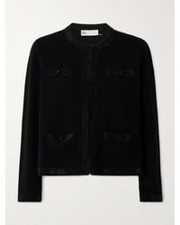 Tory Burch - Kendra Crystal-Embellished Wool-Blend Cardigan - Lyst